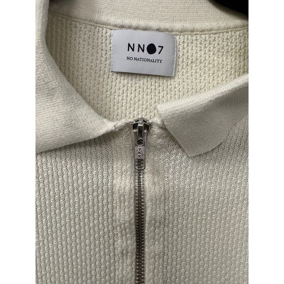 NNO7 No Nationality Men's Hansie 6600 Organic Cotton Quarter Zip Sweater Polo XL - Picture 6 of 7